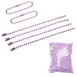 ボールチェーン キーホルダー 100本 アクセサリー パープル 12cm 直径2.4mm ハンドメイド DIY NYANDELMO ND-0045-R05-PU