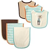 Hudson Baby 6 Piece Bib and Burp Cloth Set, Giraffe by BabyVision [並行輸入品]