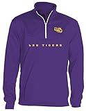 NCAA LSU TigersメンズOVB Quarter Zip Poly Fleece、パープル、XXL