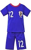 ベビー 男の子 サッカーユニフォームパジャマ【74f502】90cm ブルー