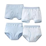 4つの新しいスタイルの子供の下着のセットコットンボーイズブリーフブルー、身長95-105cm