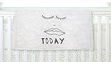 KESS InHouse Vasare Nar Lazy Today White Typography Fleece Baby Blanket 40 x 30 [並行輸入品]