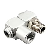 ILS - 1/4Inch BSP Pneumatic Fitting Screw Joint Adapter 360 Degree Swivel Air Connector