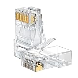Cable Matters 100個セット LAN コネクタ RJ45 コネクタ 保存瓶付き Cat 6 RJ45プラグ 8P8C UTPケーブル より対線と単線ケーブル対応