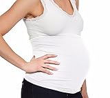 (イーエフイー)EFE　ベリーバンド　ラッフル　妊娠　腹帯　マタニティ　ガードル　サポート　腹筋　服　ストレッチ　柔らかい　快適　姿勢矯正　2枚セット ホワイト＆グレー M