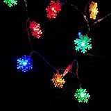イルミネーション LED ライト スノーフレーク 10メートル 100ライト 電飾 イルミネーション バレンタイン 結婚 飾り クリスマス ツリー hibote
