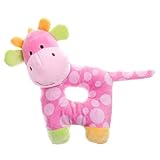 giftshop101 5 "キュートキリンソフトPlush Baby Rattle Baby Toy – ベビーピンク