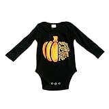 Ochine ハロウィン　新生児　幼児　ロンパース　男女兼用　長袖　コットンブレンド　カボチャプリント 子供服　0-18月設定 カボチャカバーオール 3サイズ選べる (80、6-12月)