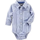 オシュコシュ OSHKOSH/ ストライプボタンフロントボディスーツ ストライプ ロンパース長袖 18ヶ月【並行輸入】