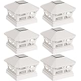 (6 Pack) GreenLighting 5"x5" Solar Powered Post Cap Light (White) [並行輸入品]