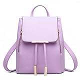 リュックサック レディース ショルダーバッグ オシャレ カバン 肩掛け ショルダーレディースバッグ PU ママバッグ カジュアル エレガント 通勤 高校生 女子 可愛い 黒 白 8色展開 (パープル)
