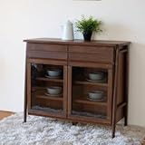 ISSEIKI サイドボード 幅100㎝ ブラウン 木製 【EL-05-2】