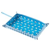 わくわくお食事タイムのベビーランチョンマット・トレイ　おしゃれヨットでバカンスの旅（スカイブルー）　B0502400　日本製