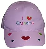 N 'iceキャップ赤ちゃんと幼児用" I Loveおじいちゃん/おばあちゃん"刺繍ボールキャップ カラー: ピンク