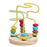 Vktech  カラフル木製　ビーズコースター　指先トレーニング　形を認識でき　計算でき　赤ちゃん子供知育玩具 (オリジナル)
