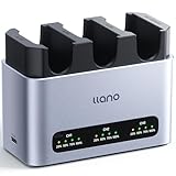 llano LP-E6/LP-E6N/LP-E6NH カメラバッテリー 充電器 LP-E6/LP-E6N/LP-E6NH チャージャー （PD30W 急速充電/アルミ合金製/3個同時充電可能/USB-C対応） for EOS R/EOS 6D/EOS 60D/EOS R6 Mark II/EOS 80D/EOS 90D/EOS 5D Mark IV/EOS R5/EOS R6など CM3シリーズ