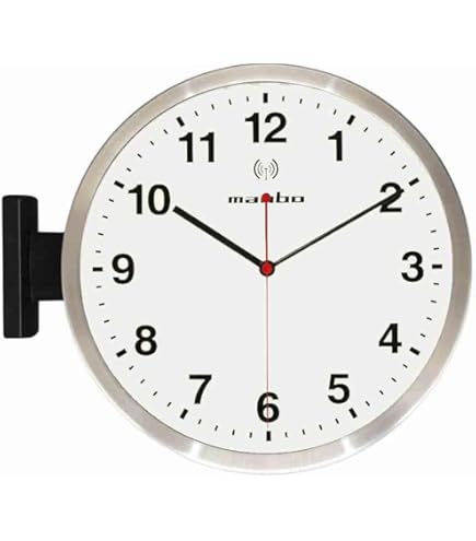 Amazon.co.jp: 電波両面掛け時計 manbo 両面掛時計－直径30CM 2kg