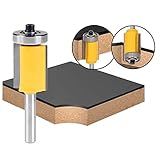 超硬フライスカッターフラッシュトリミングルータービット1/4インチシャンク木工フライスカッターツール掘削フライス木材彫刻ツール