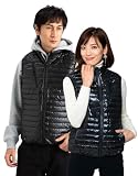 [Duerfusa] 電熱ベスト レディース メンズ 日本メーカー製 usb アウターベスト単品 ブラック 3L