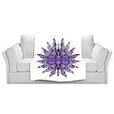 ブランケットウルトラソフトFuzzy 4サイズ！ホームデコUnique Designer DiaNocheの芸術的スタイリッシュな寝室アイデアCouchまたはThrowブランケット – Purplel