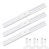 Lucktao LED センサーライト 人感センサー ライト キッチンライト USB充電式 20個LED電球 高輝度 省エネ 超寿命 ワイヤレス マグネット付き キッチン 玄関 階段 クロゼット 廊下