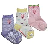 ミキハウスホットビスケッツ(mikihouse hotbiscuits) クルーソックスパック３足セット 靴下 (17～19ｃｍ, 白（01）)