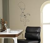 壁デカールビニールステッカーAmerican Dad Roger Cartoonsホームアート取り外し内部装飾子供キッズ部屋家庭用品8 ( AMD )