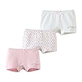 3つのソフトコットンセーフティパンツのセットリトルガールズラブリー下着、新鮮な模様、身長105-115cm