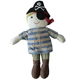 Powell Craft Soft Pirate Rag Doll Baby Rattle Toy - Suitable for all ages and a lovely gift by Powel