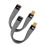 YoungSelly 2パック0.4フィートUSB Cソフトケーブル、Thunderbolt 4/3、USB 4/3に対応し、240 W急速充電、8 Kディスプレイ、40 Gbpsデータ転送をサポートする