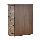 アルファタカバ 押し入れ用すき間収納(奥行55cm) 2.5cm刻み選べる押入れ収納 すきま収納 幅22.5cm4段(高さ68cm)ブラウン