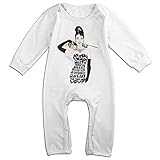かわいい 子供 オードリー ヘプバーン ポスター 半袖ロンパース 体に合う White Size 12 Months