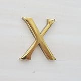 真鍮　大文字　 アルファベット　ゴールド　23mm (X)