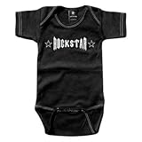 反乱インクベビー351bo1824 Rockstar- 18-24月ブラックワンピースアンダー