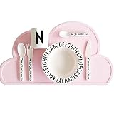 ZDTech Kids Silicone Cloud Placemat Slip Resistant Baby Infant Plate Table Mat Portable (Pink) by ZD