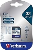 Verbatim バーベイタム 32GB MLC (U3) UHS-I CLASS 3 600X PRO SDHCカード 4K高速ビデオ (R:90MB/s、W:45MB/s)