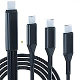 Sound Wave 【(( 3in1 オス オス 三股 変換 66W 急速充電 ﾅｲﾛﾝ編みｹｰﾌﾞﾙ 120cm )) 充電 Type C オス USBｰC オス オス スプリッター ケーブル 黒色 】 1本で Type C を Type C 3台 に変換 スマホ タブレット 等 機器 3台同時に充電 TypeC Y字ケーブル 分岐ケーブル 3In1 超便利 USBケーブル 1.2M + F.Wave ｵﾘｼﾞﾅﾙ ﾚｻﾞｰ調 MicroFiber お手入れｸﾛｽ ( 10×10cm ) TypeC Cｵｽ-3ｵｽ編 (1.2M 黒)