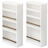 サンカ(SANKA) ストランティー(storanti) 2個組 すきま収納 幅17cm ラック2個セット ラックAタイプ&amp;ラックCタイプ ホワイト