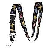 Tamagotchi Paradise 用 ネックストラップ LAZIRI 可愛くて安全なカラフルなストラップ 対象年齢 6才以上 様々な子供向けゲーム機に対応（ブラック）