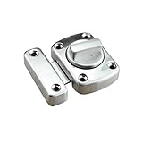 Perfk 高品質　ドアターンボルトロック　ステンレス　トイレ　プライバシーラッチ　耐久性　長寿命　全3色2サイズ - シルバー　L