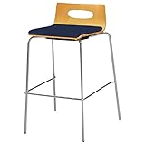 オリバー ダイニング ハイカウンターチェア スチール ビニールレザー張り ナチュラル×インディゴ (S・CS-147・NB・ST+BL-09B)