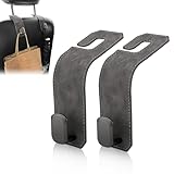 Futwod ヘッドレスト フック 車用 収納 シートフック 助手席 荷物掛けフック 転倒防止 耐荷重強い 車 フック 荷物かけ 金具フック 簡単取付 買い物 カバン フック シート 車用品 便利グッズ 2個セット(グレー)