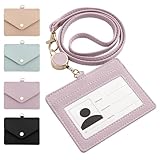Yeepan パスケース IDカードホルダー 定期入れ 伸縮リール式 首掛け ネックストラップ付 idケース 社員証 ネームホルダー 首掛け