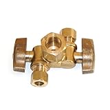 BrassCraft KTCR1901DV R 1/4 Turn Ball Dual Outlet Dual Shut-Off Stop by BrassCraft