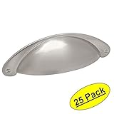 Cosmas 4199SN Satin Nickel Cabinet Hardware Bin Cup Drawer Handle Pull - 3" Hole Centers, 25 Pack [並