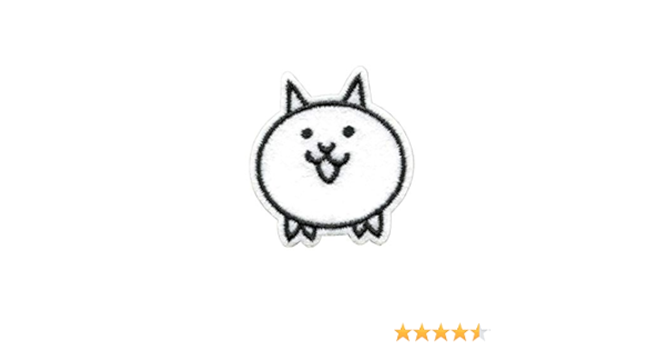 Amazon パイオニア にゃんこ大戦争 ワッペン シール アイロン接着 幅41mm 縦44mm Ban450 Ban42 ホワイト ワッペン アップリケ 通販