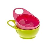 1パック2ピンク/緑2簡単ホールドボウル (Brother Max) (x 4) - Brother Max 2 Easy Hold Bowls Pink/Green 2 per pack (Pack