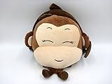 おさるさん ふわふわ リュック 子供用 キッズ ベビー お出かけに とっても 可愛い プレゼントにも 濃茶 x 茶