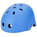 自転車ヘルメット　子供用　自転車　子供　軽量　可愛い　キッズ　スケートボード　ジュニア　通学 プレゼント　11ホール　マットブルー（ダイヤル付き）