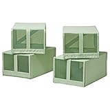 IKEA SKUBB シューズボックス 4個セット ライトグリーン 90299722